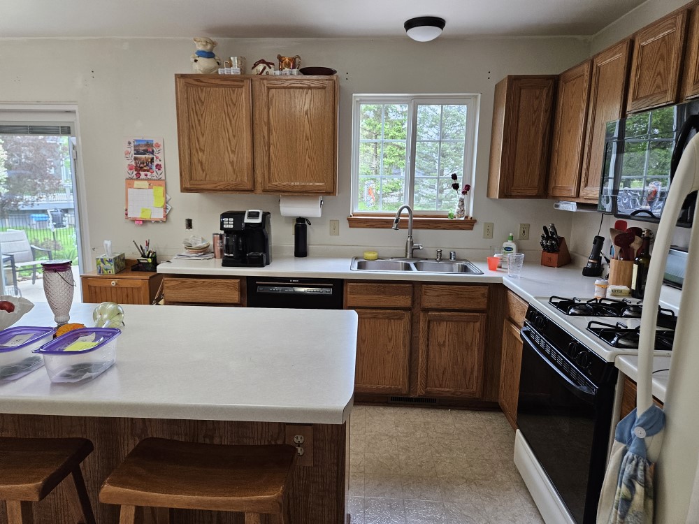 Before the kitchen remodel in Jackson, WI